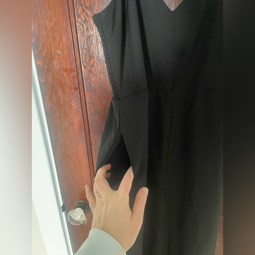 Madewell women’s Thistle Cami wide leg jumpsuit like new black size 6 medium - Picture 6 of 10